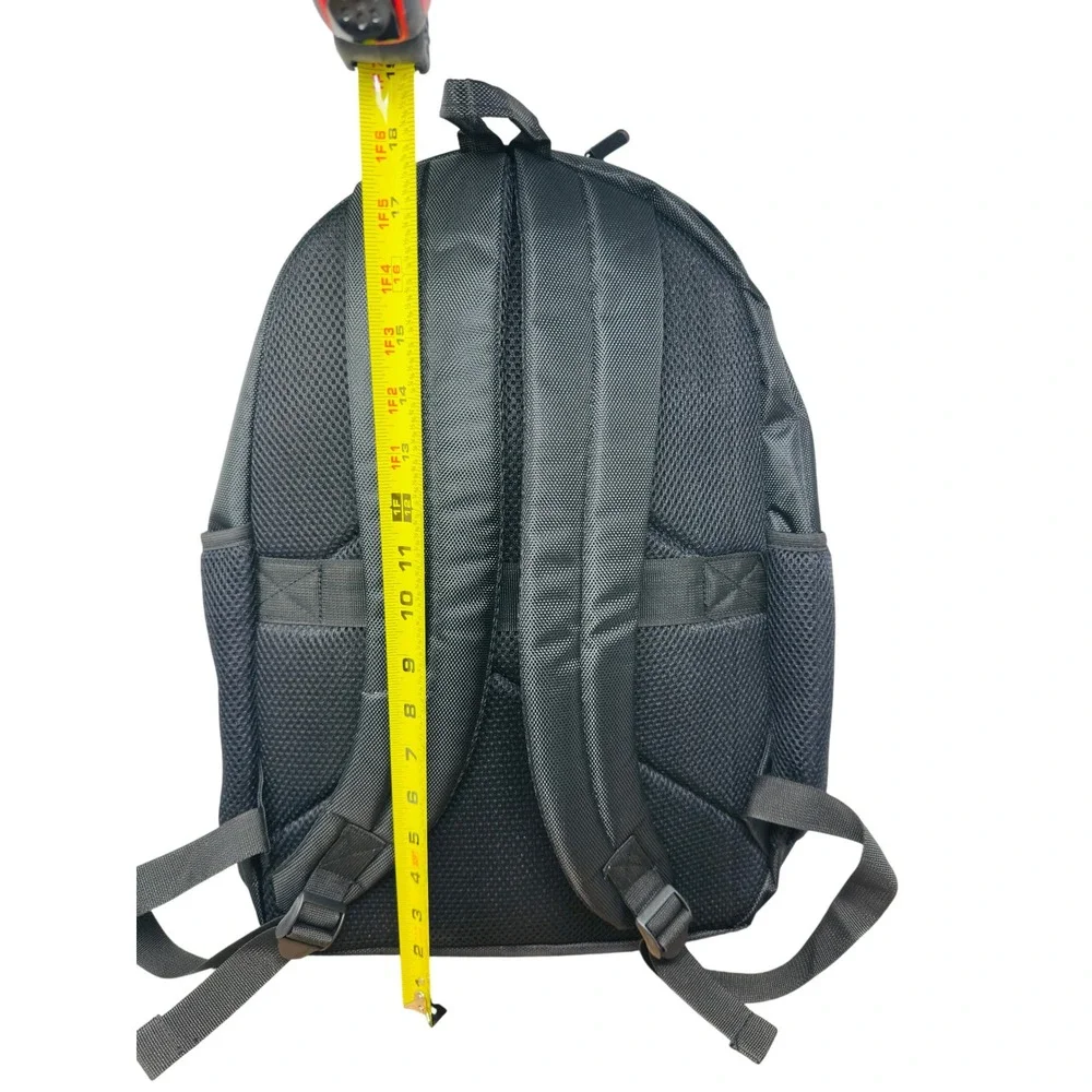 Los Angeles Dodgers LA Backpack Black Gray Mesh Pockets Officially Licensed